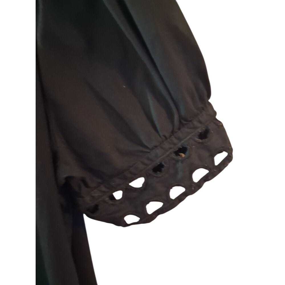 Elle Black Eyelet-Trim Mini Dress - Picture 5 of 5